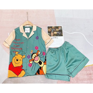 Bộ đồ ngủ pijama lụa satin loại 1