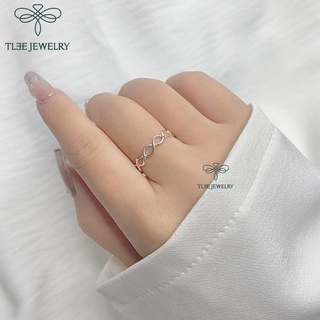 Nhẫn bạc unisex TLEE sóng đan chéo basic đơn giản TLEE JEWELRY A0103