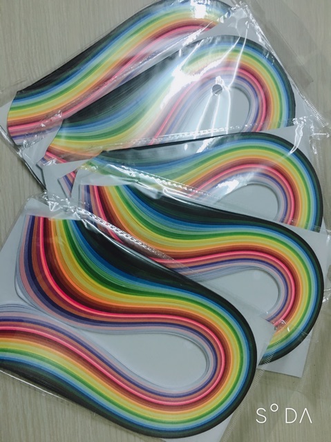 Giấy Quilling mix 26 màu, có giấy 3mm và 5mm
