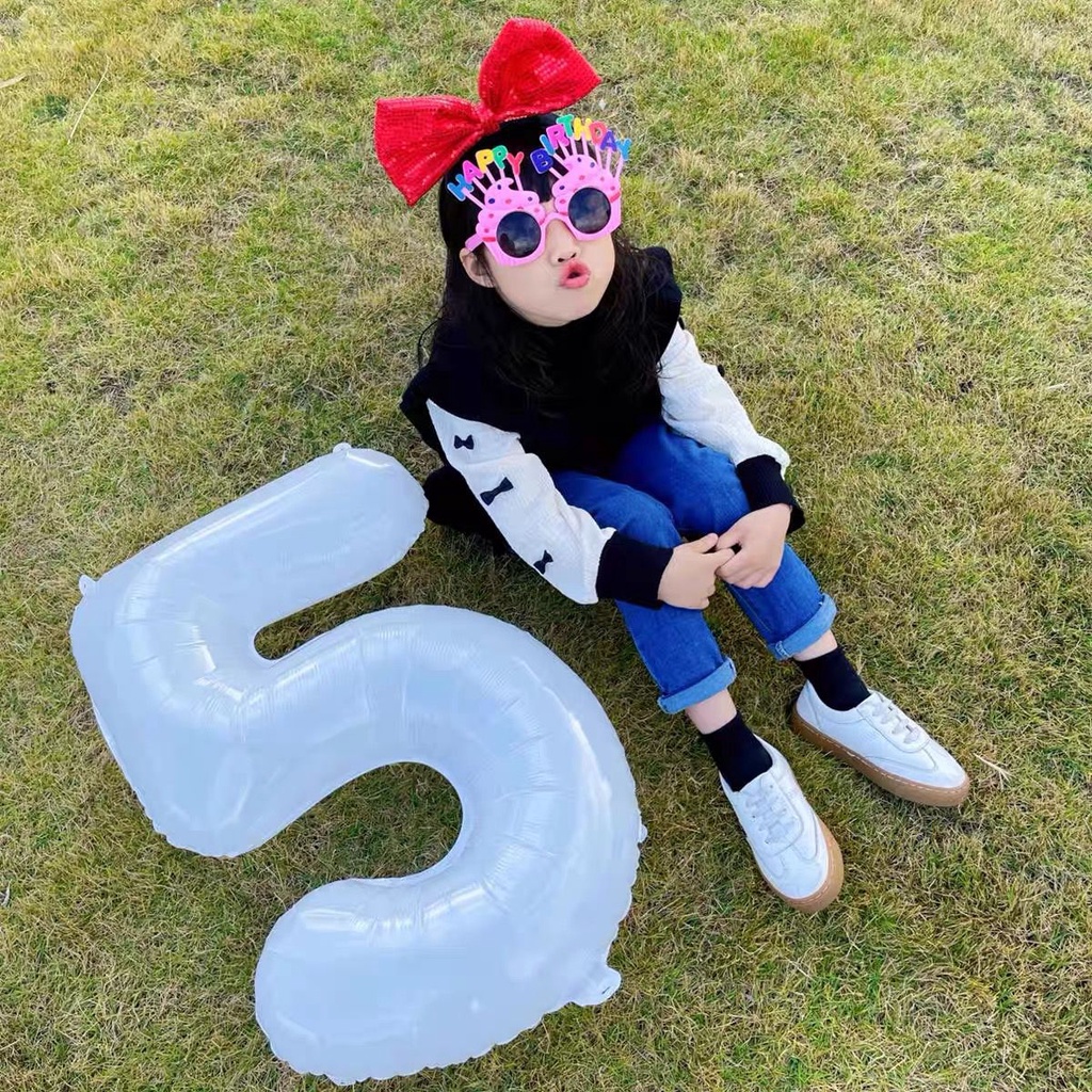 Bóng số tuổi nhiều màu chụp ảnh sinh nhật cỡ lớn 70cm