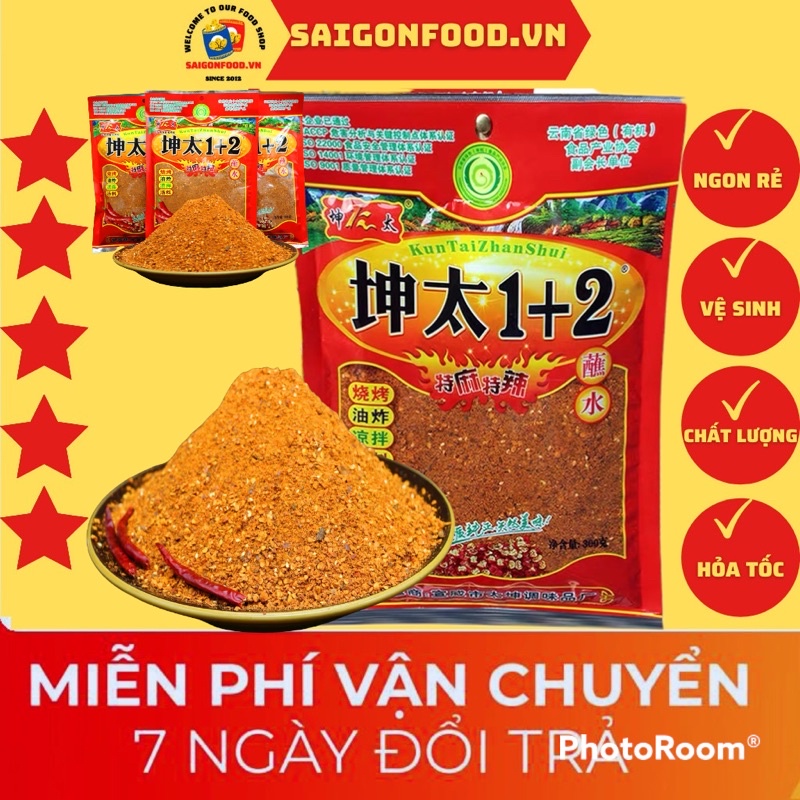 Bột Ớt Cay Tê Tứ Xuyên 1+2 Gói 100gr - Gia Vị Ớt Bột Khô Chấm Trái Cây, Ướp Nướng Thịt Hải Sản Siêu Ngon Hấp Dẫn