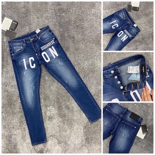 ✅FREESHIP✅ Quần jean bò nam cao cấp logo ICON có sẵn 2 màu xanh và đen cực Hot !!