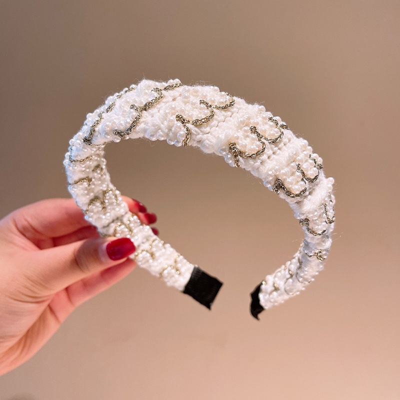 Băng Đô Cài Tóc Đính Ngọc Trai Giả Phong Cách Retro Dành Cho Nữ