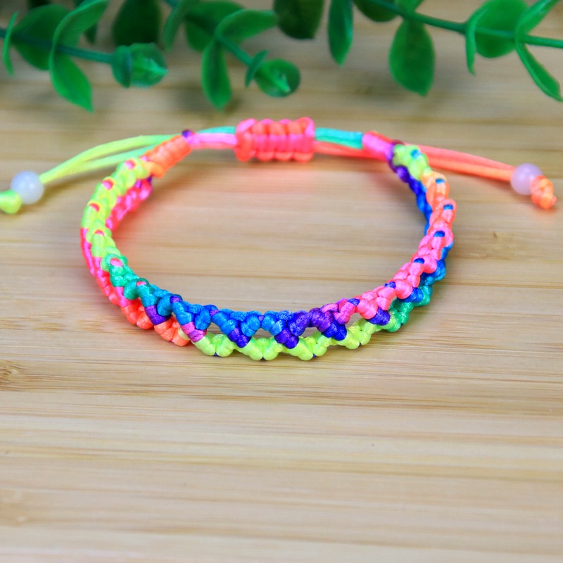 Vòng Tay EBI Charm Chỉ Màu Ngũ Sắc Dây Rút Đỏ May Mắn Bình An