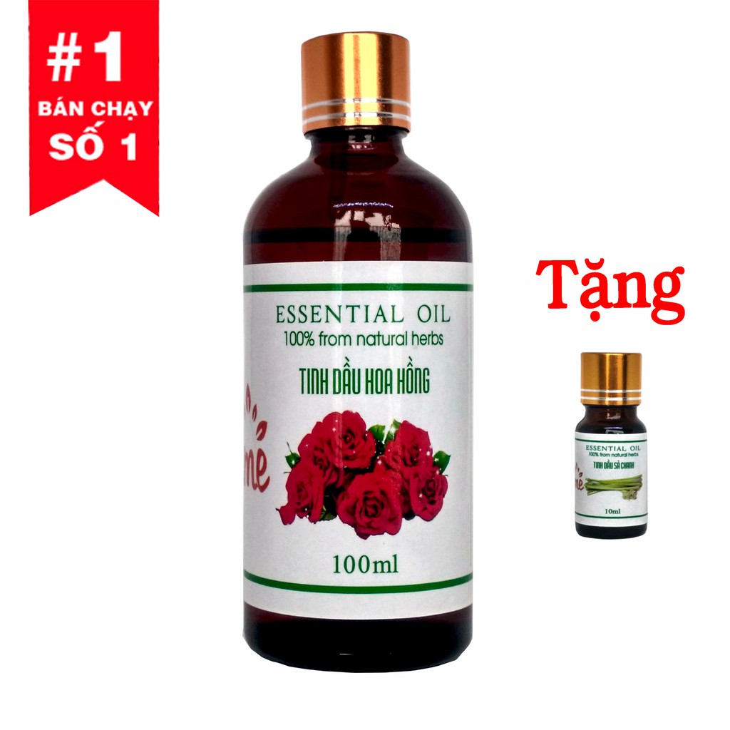 [TRỢ GIÁ] 100ML Tinh dầu Hoa Hồng VIDAME - Thơm Mát Nhẹ Nhàng