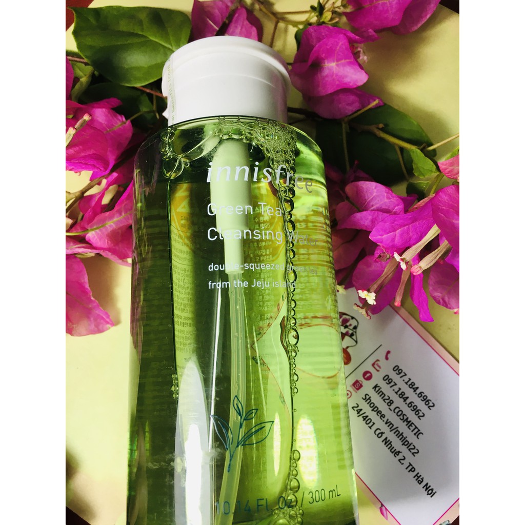 (100%Auth)Nước Tẩy Trang Cho Da Dầu Mụn Innisfree Green Tea Cleansing Water 300ml