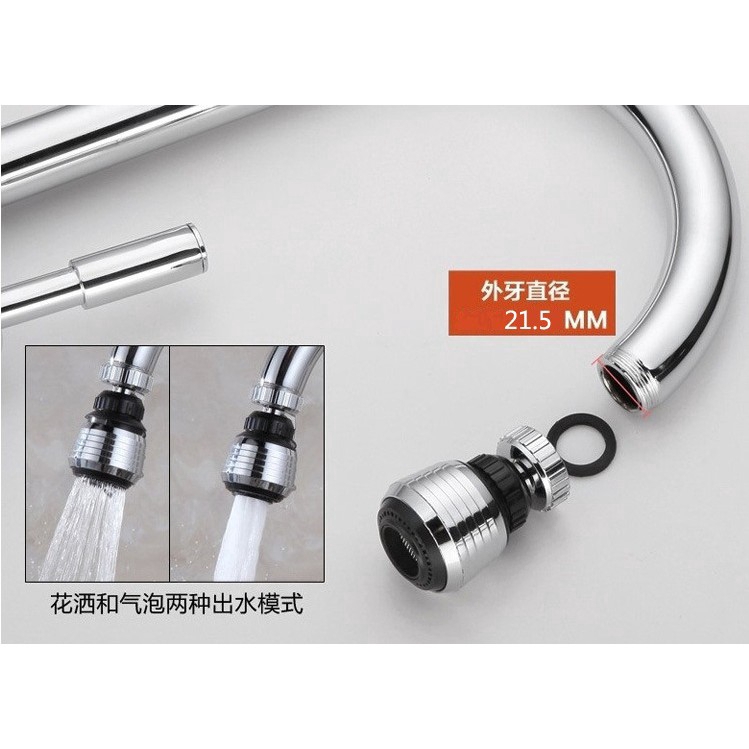 Đầu vòi M22 chất liệu nhựa ABS mạ chrome tiết kiệm nước