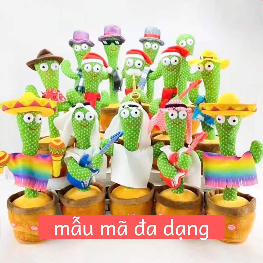 Cây xương rồng nhảy múa hàng loại 1 có 120 bài nhạc Việt kèm sạc pin, đồ chơi cho mọi lứa tuổi BOBIKIDS FE01