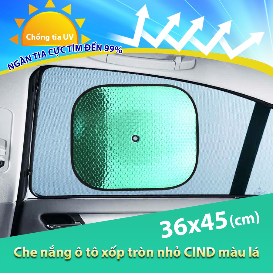 Combo 2 tấm Che nắng xốp tròn nhỏ Cind A36x45 lá