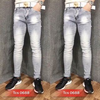 Quần jean nam trắng xanh nhạt