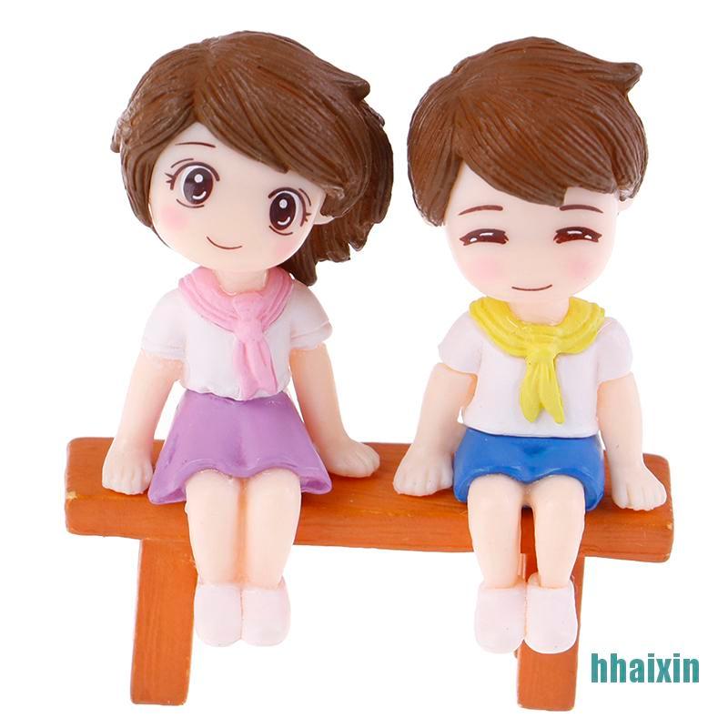 1 Set Mô Hình Cặp Đôi Mini Trang Trí Tiểu Cảnh Sân Vườn