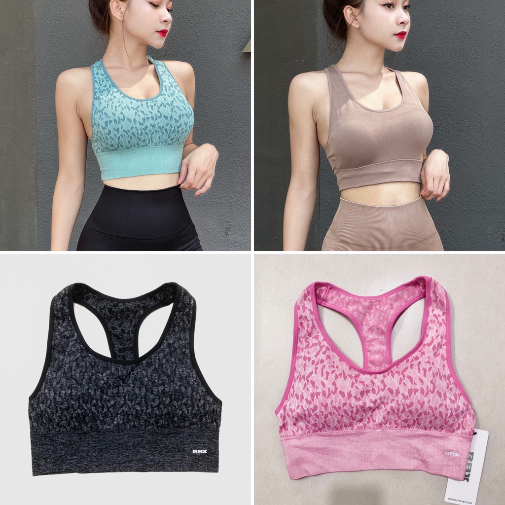 Áo Bra Tập Gym Yoga Nữ Xuất Khẩu RBX Nhiều Màu Vải Thun Dệt Kim Co Dãn Tốt - Big Size Từ 45-85kg