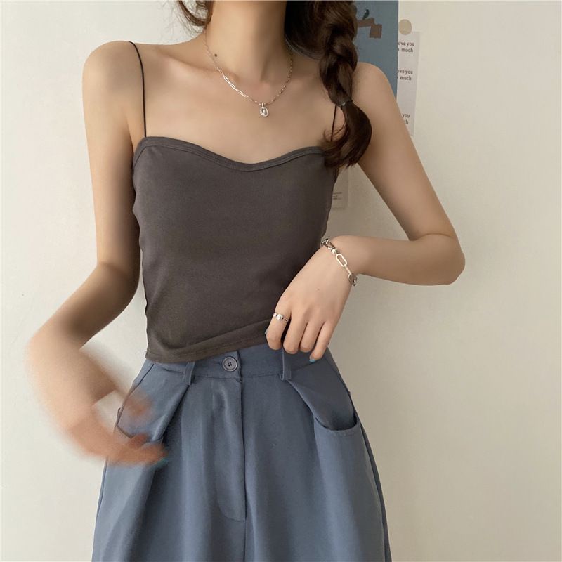 Áo bra quây hai dây sợi bún chất cotton nhẹ mát 6602