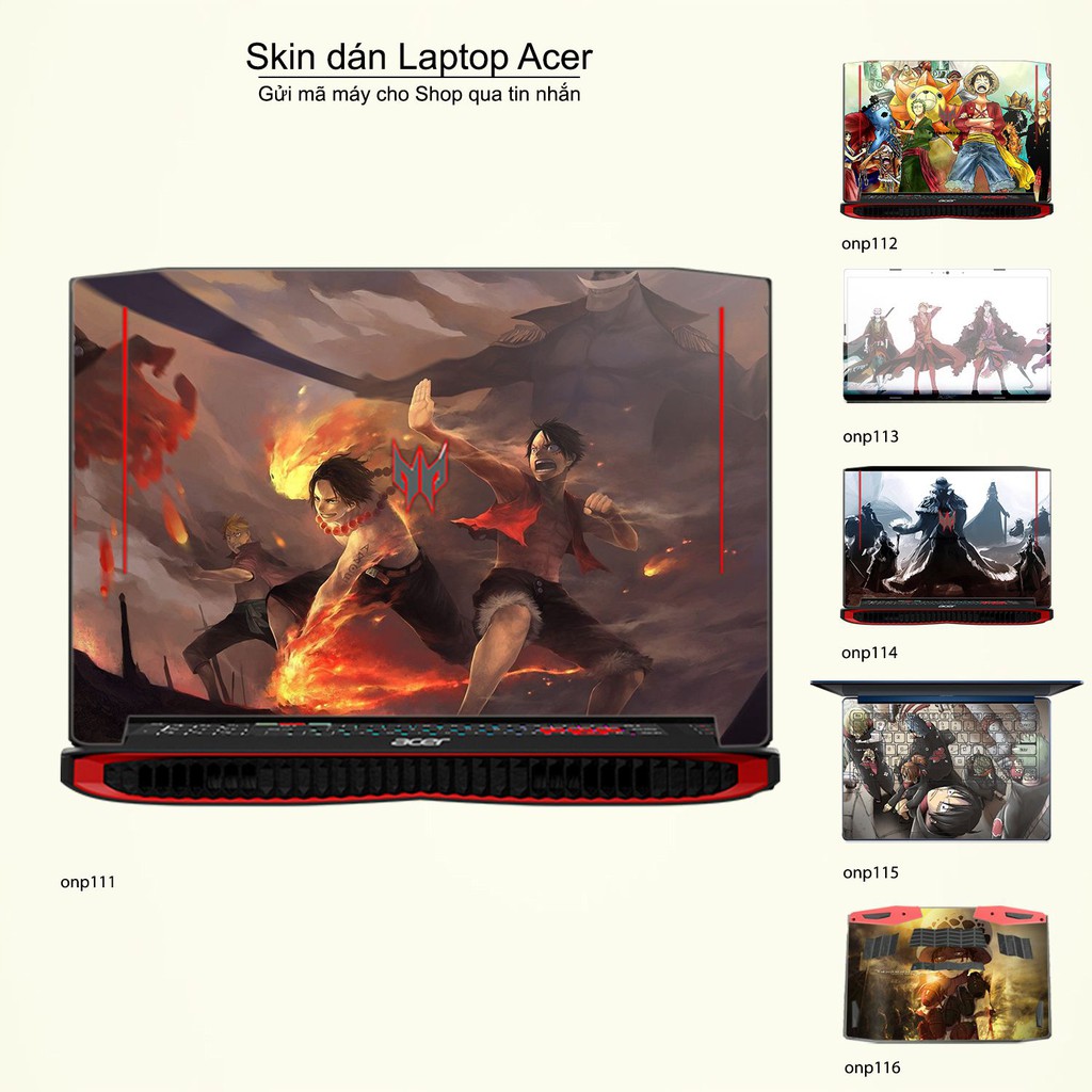 Skin dán Laptop Acer in hình One Piece _nhiều mẫu 12 (inbox mã máy cho Shop)