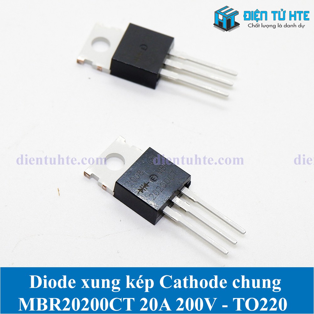 Diode xung đôi Cathode chung MBR20200 MBR20200CT 20A 200V TO-220 [HTE Quy Nhơn CN2]