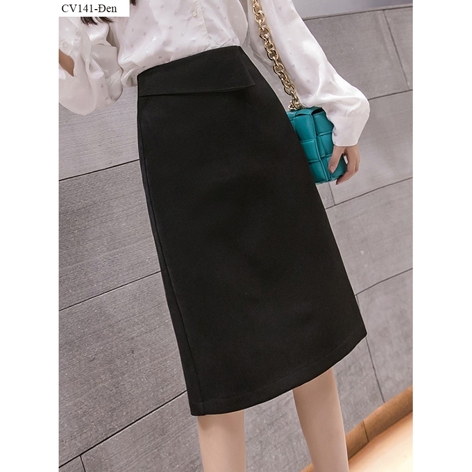 CV141- Chân váy umi phối vạt trước