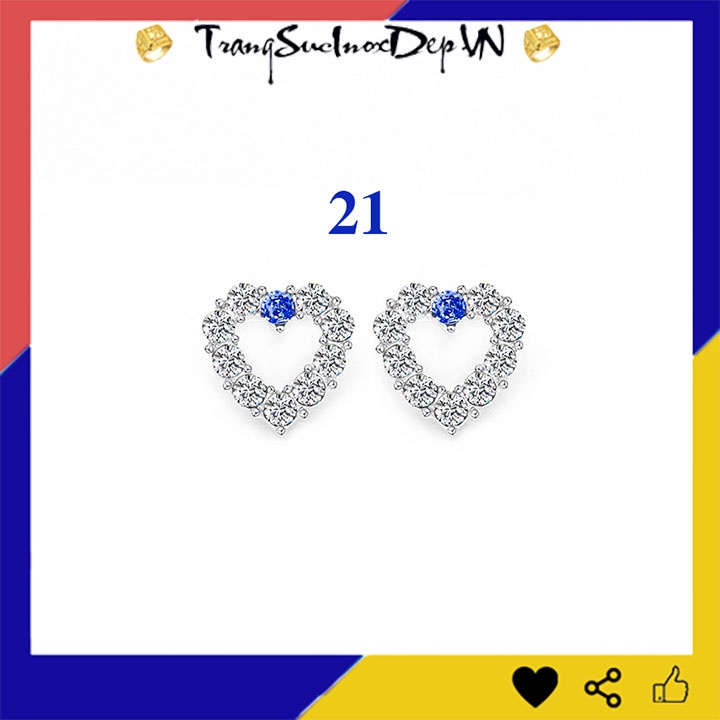 Bông tai nữ phong cách Hàn Quốc xinh xắn, dễ thương, dễ phối đồ