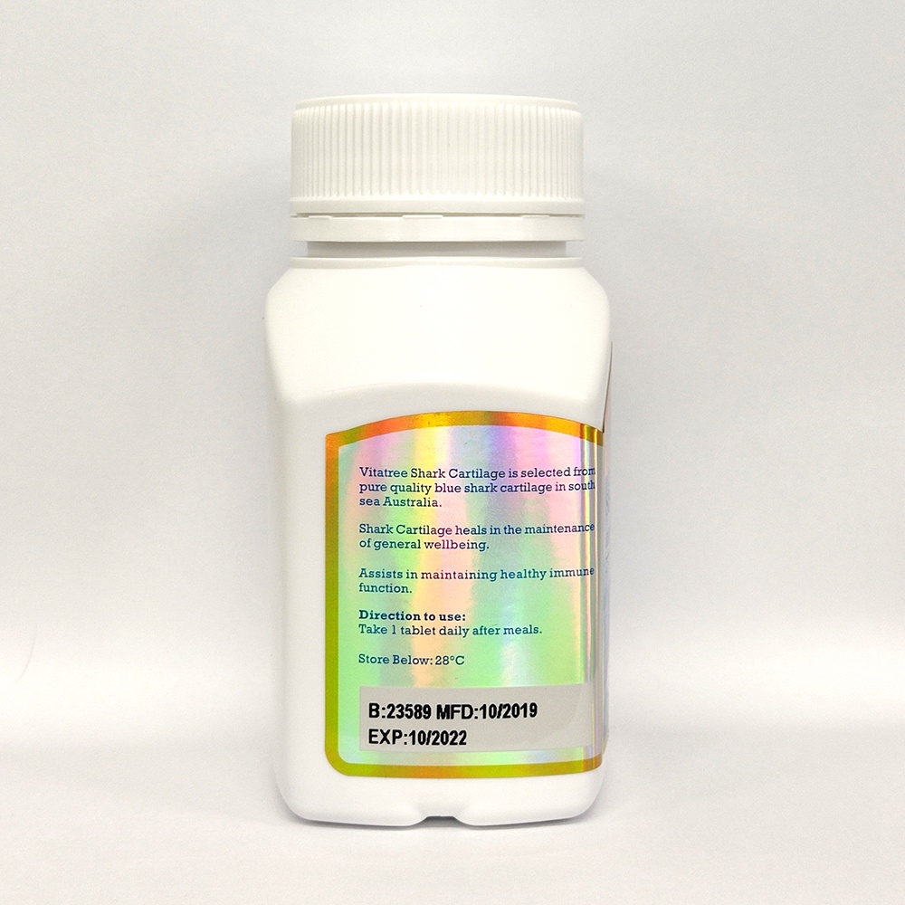 Viên Uống Tái Tạo Sụn Khớp Vi Cá Mập Vitatree Shark Cartilage 1000mg Hộp 100 Viên Của Úc - Hàng Úc 2279