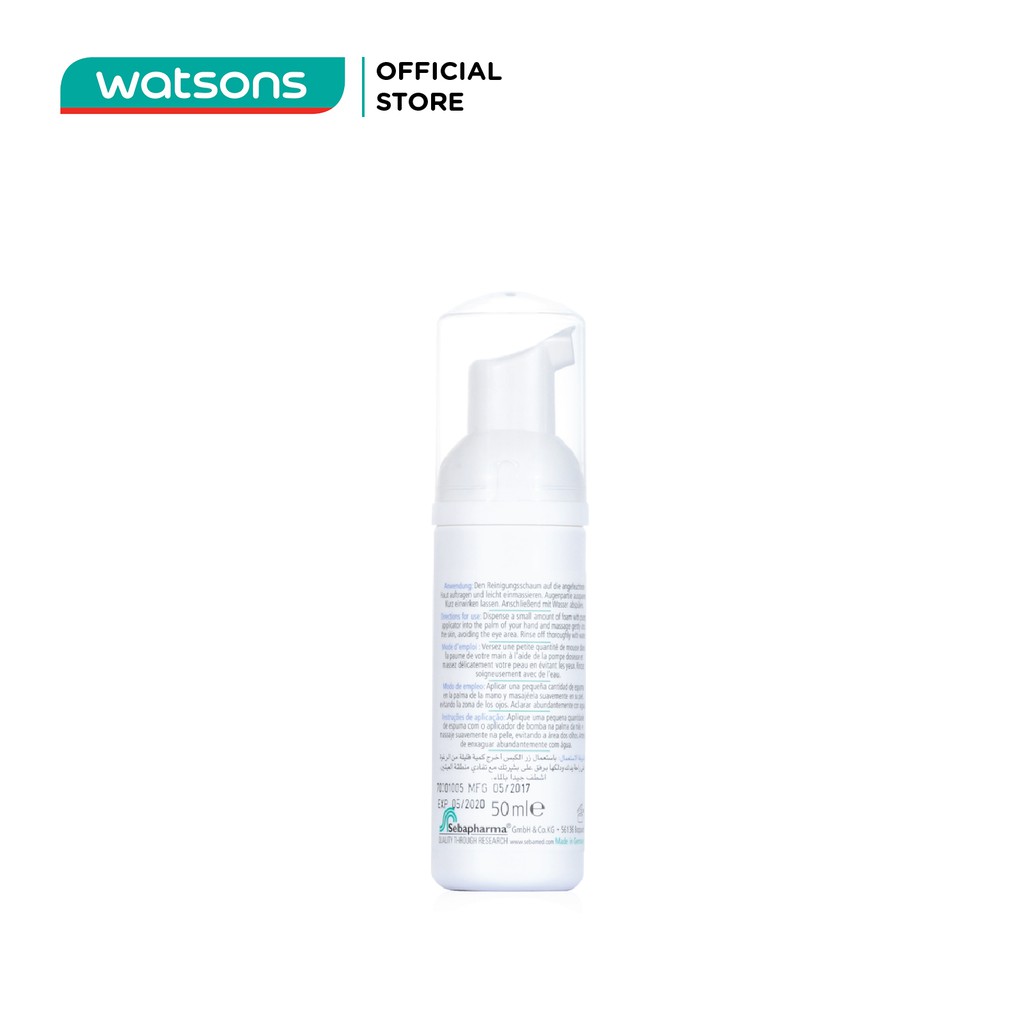 Sữa Rửa Mặt Tạo Bọt Sebamed Giảm Mụn pH 5.5 50ml