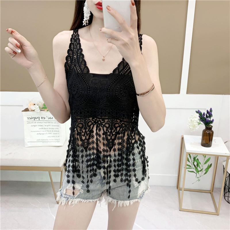 Áo Kiểu Nữ Cộc Tay Cổ Chữ V Phối Ren Hoa Thời Trang