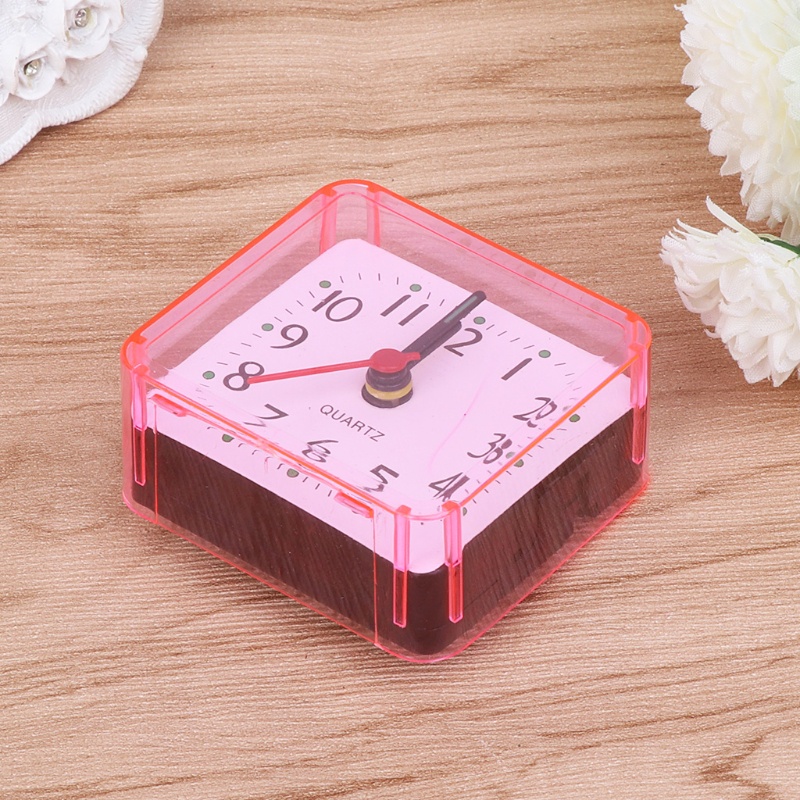 ✿ Đồng Hồ Báo Thức Để Bàn Hình Vuông, Được Làm Từ Nhựa, Dùng Cho Du Lịch
