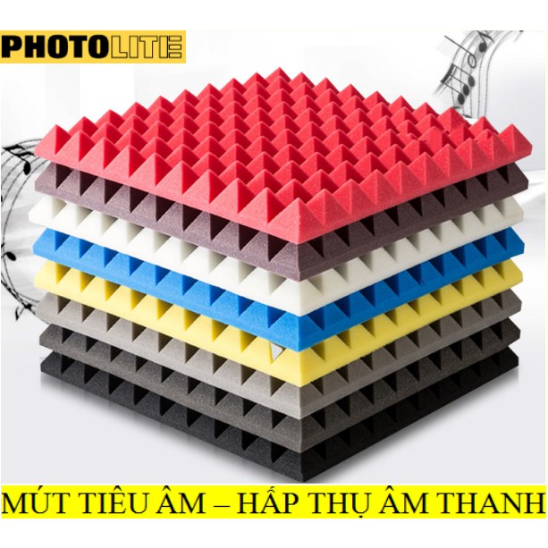 10 TẤM MÚT TIÊU ÂM KIM TỰ THÁP (50x50x5cm)  ĐỦ MÀU