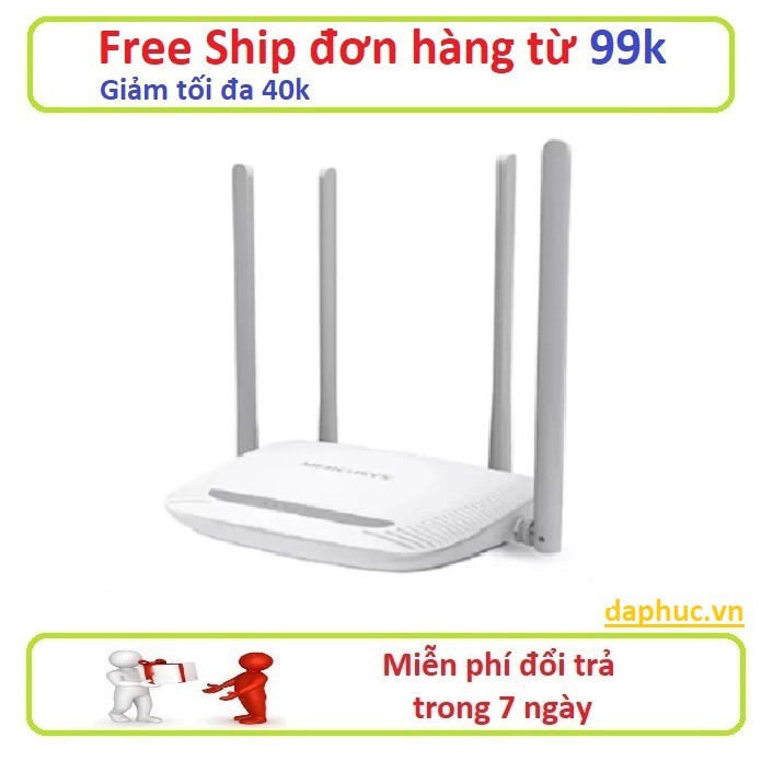 Bộ phát wifi không dây Mercusys MW325R 04 Râu 300Mbps (Trắng) 6957939000424
