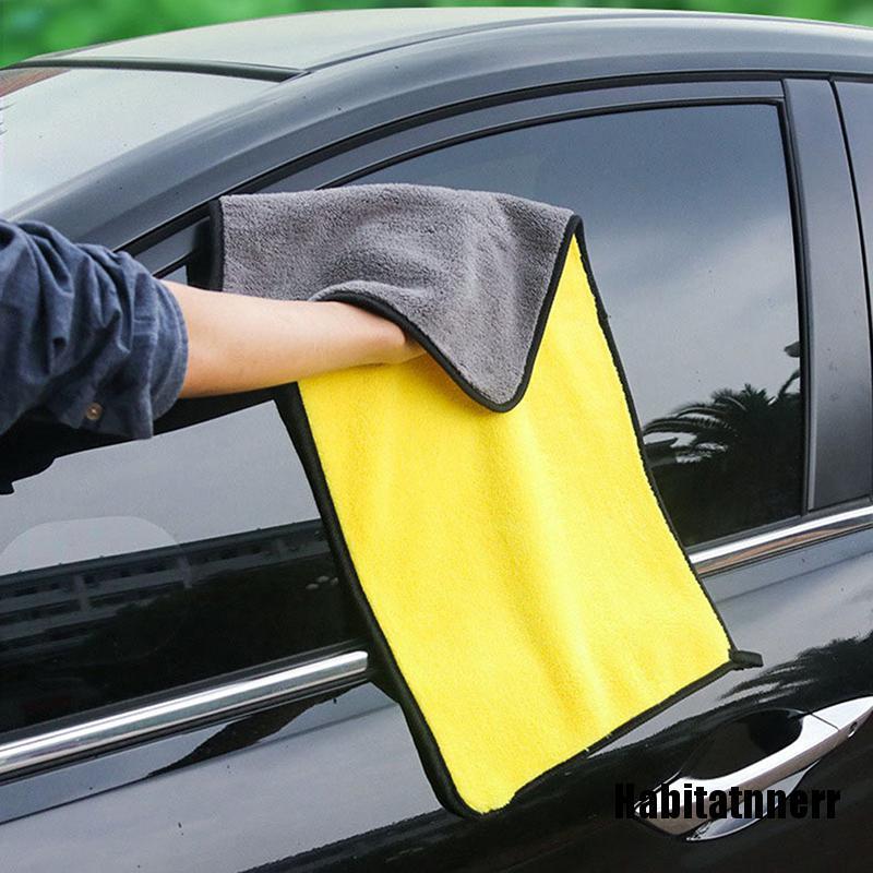 MICROFIBER Khăn Lau Xe Hơi / Nhà Bếp Chất Liệu Nhung San Hô Thấm Hút Tốt