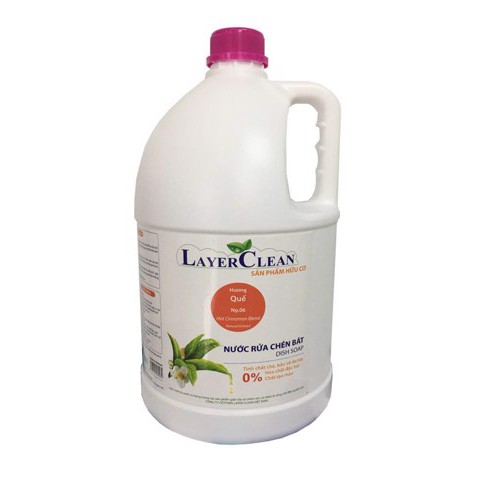 Nước rửa bát hữu cơ Layer Clean hương quế 5l