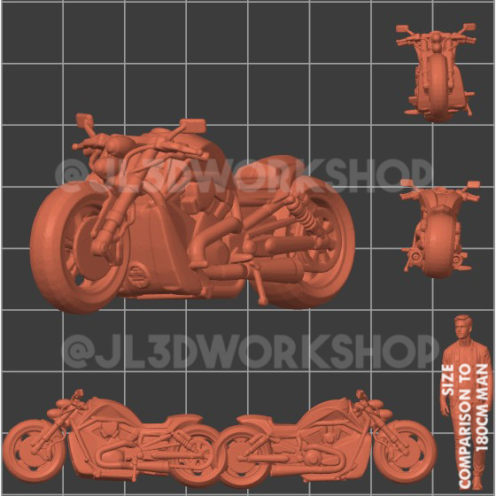 Mô Hình Xe Mô Tô Harley Davidson V-Rod V 3d Mini Gt Tỉ Lệ 1 / 64