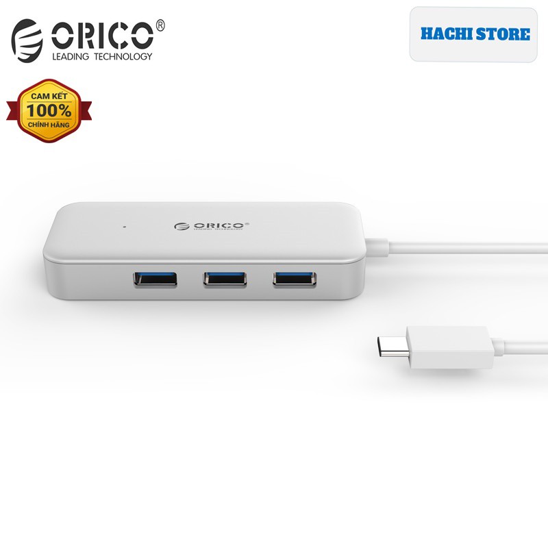 Bộ chuyển từ cổng Type-C sang 4 cổng USB 3.0 Orico TC4U-U3-SV - Hàng Chính Hãng