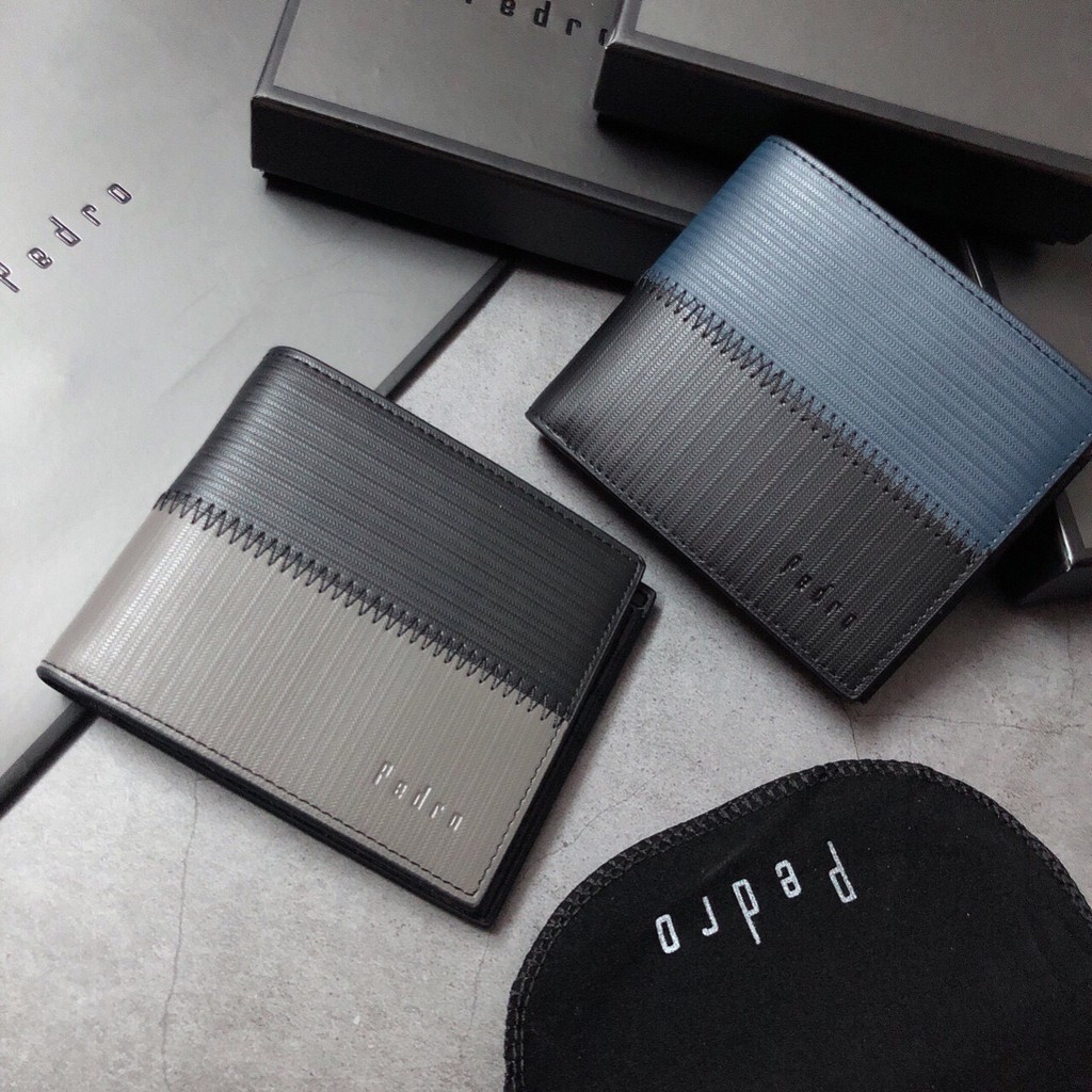Ví nam Pedro da đẹp xước bên trong nhiều ngăn hàng cao cấp full box và túi giấy hãng ( Có Hộp) | BigBuy360 - bigbuy360.vn