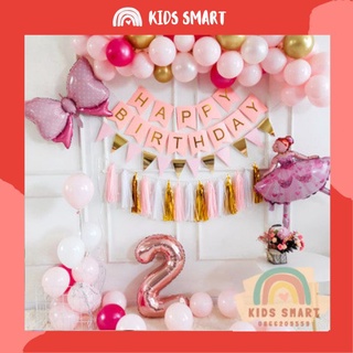 Set Trang Trí Sinh Nhật Công Chúa Bale Cho Bé Gái💎HOT💎ComBo Trang Trí Sinh Nhật, Tiệc Thôi Nôi, Đầy Tháng Siêu Đáng Yêu