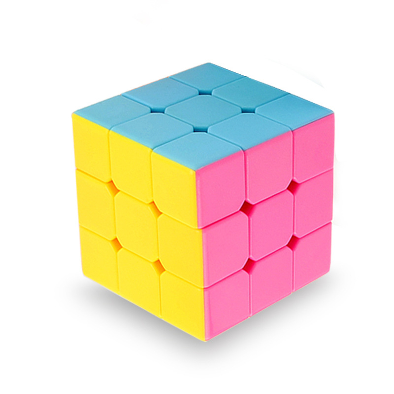 Candy-colored third-order Rubik's Cube Variety puzzle and smooth Rubik's Cube game Science and Educational Intelligence Rubik's Cube Toys