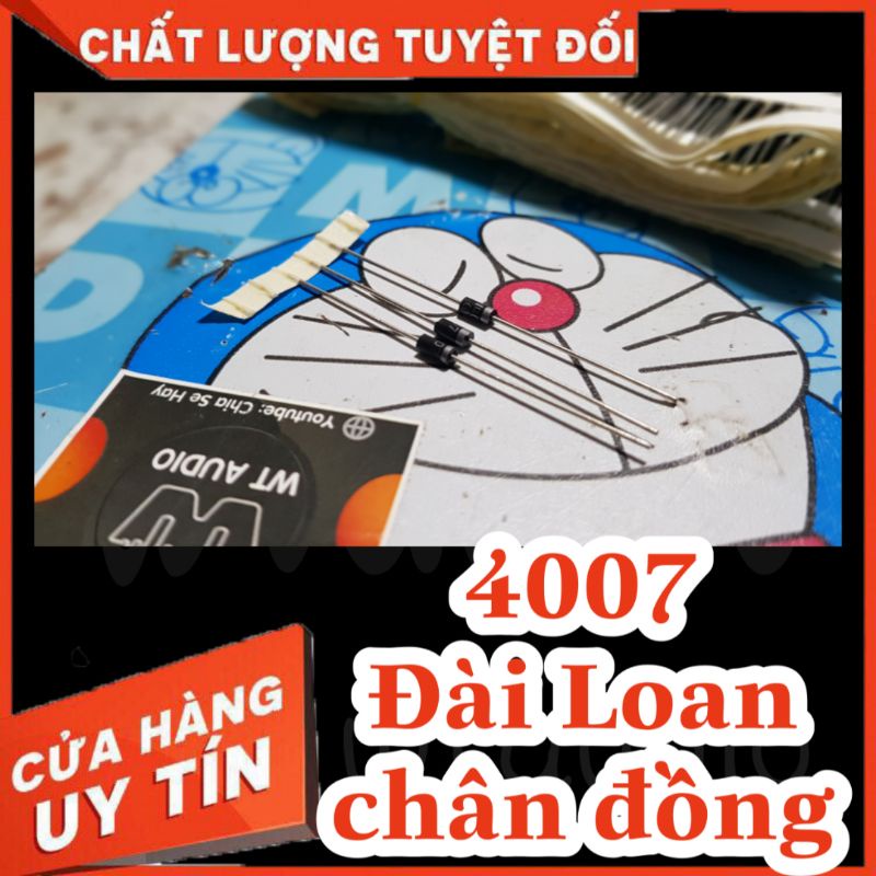 Diode 4007 1A 1000V (DIP) chân đồng