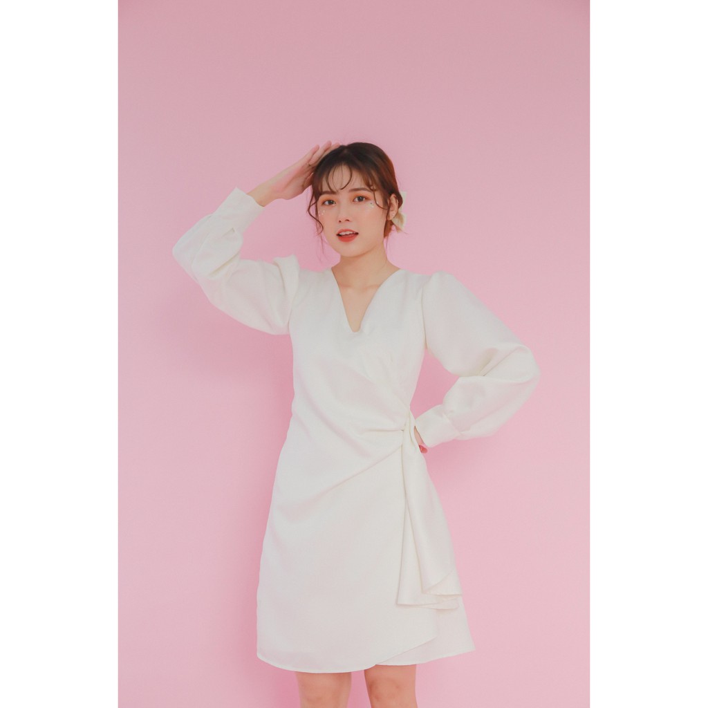 VÁY ĐẦM ĐI CHƠI/ĐI TIỆC - AMELIE DRESS - VÁY DÀI TAY CỔ V | BigBuy360 - bigbuy360.vn