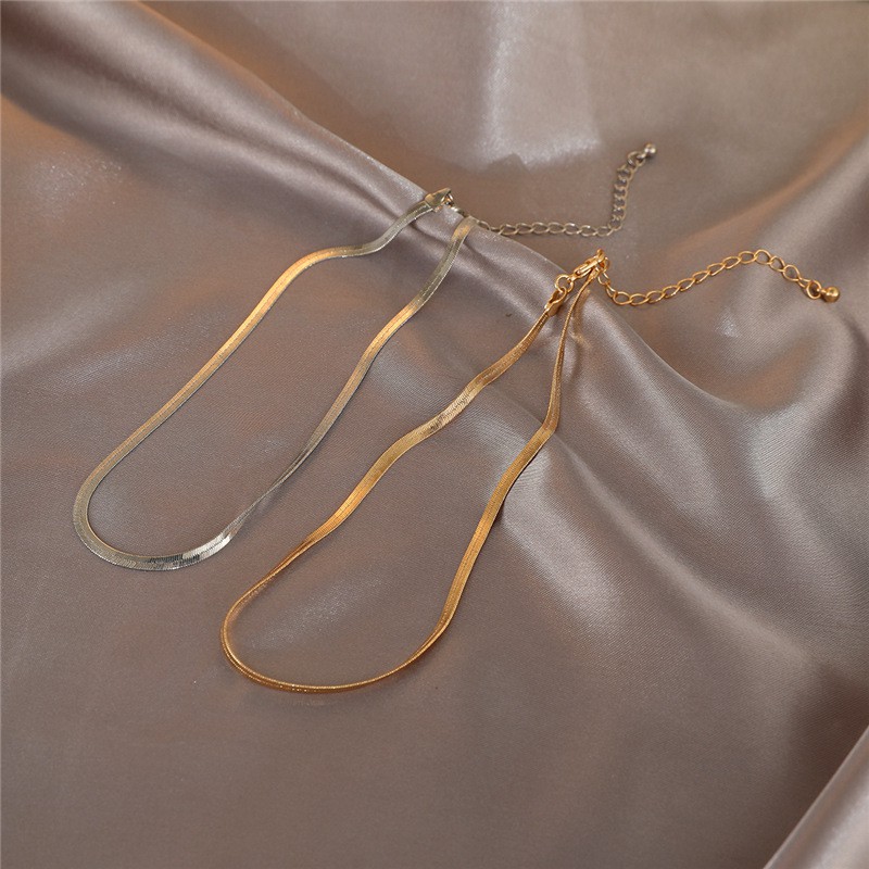 Dây chuyền xương rắn màu bạc/vàng phong cách Hàn Quốc