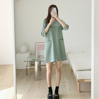 Đầm váy freesize mint 2 túi