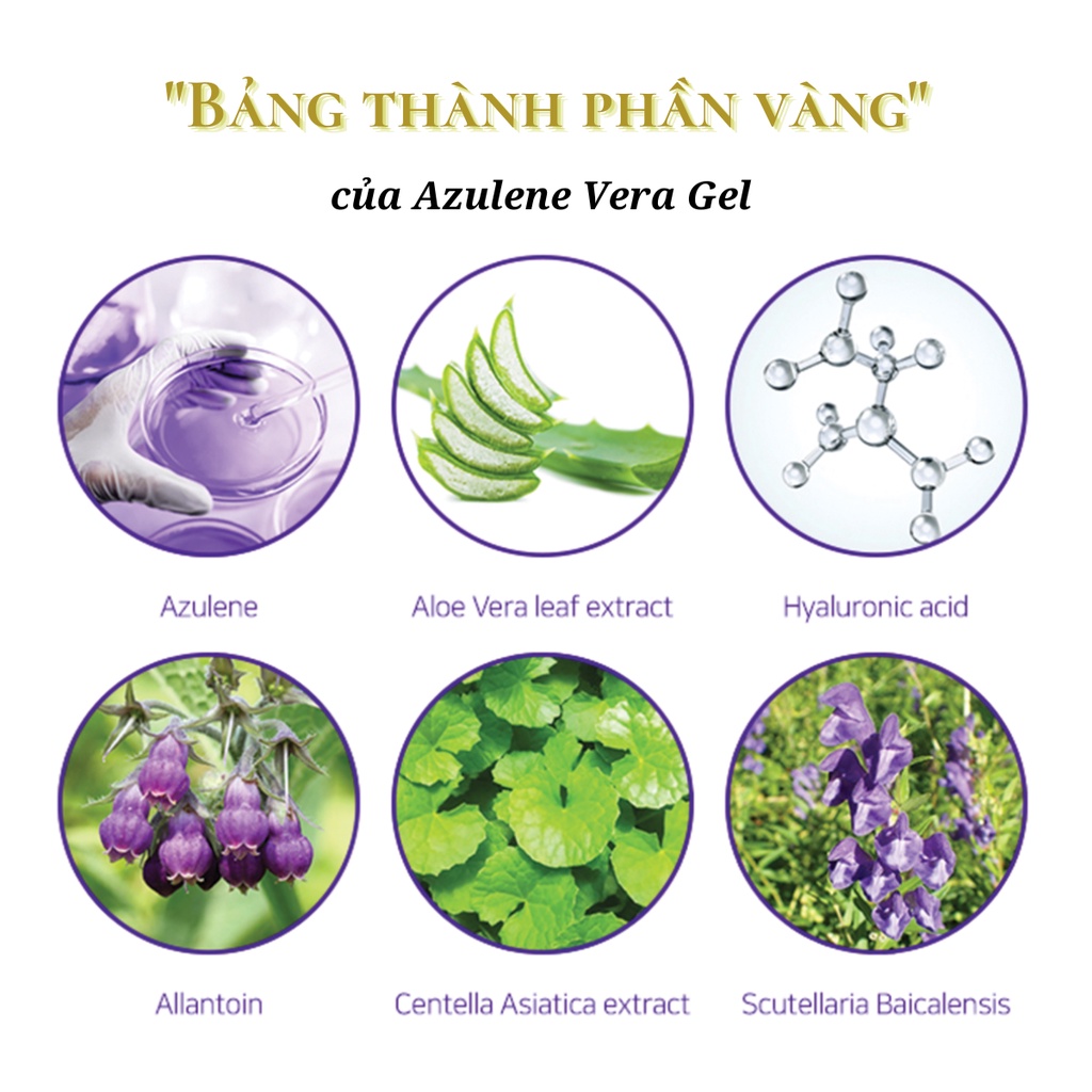 Tinh chất hoa cúc Dermafirm - Azulene Vera Gel (120ml) làm dịu và phục hồi
