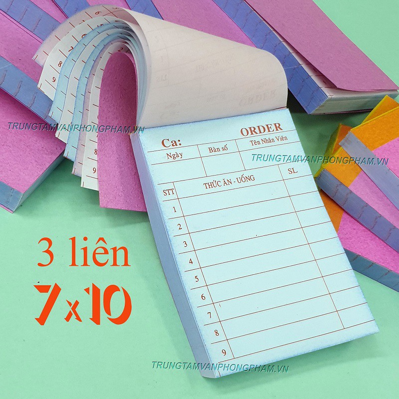 Lốc 10 cuốn Order 3 liên 150 tờ 7x10cm