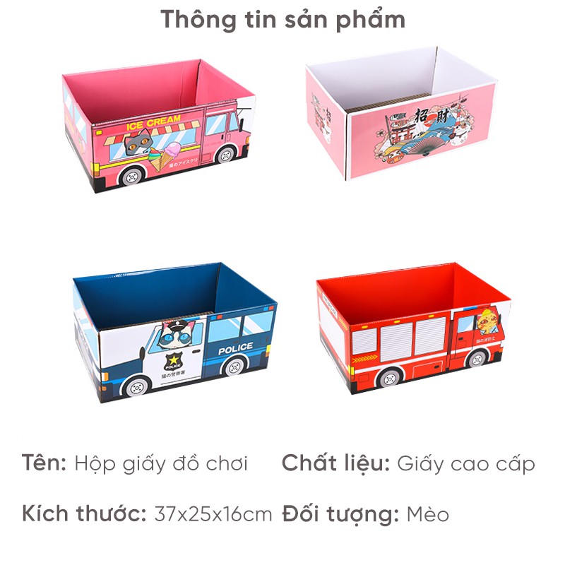 Bàn cào móng cho mèo Diniopet hộp box cào móng giúp mèo thư giãn