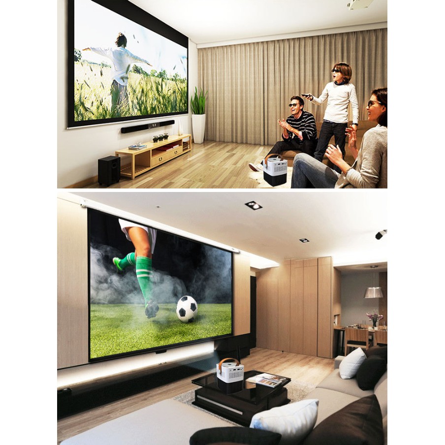 Siêu máy chiếu mini WJ L7 – Smart tivi 100 inch di động xem phim tại nhà – King's Quality