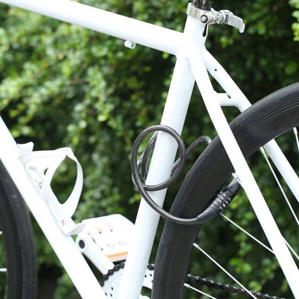 Khóa dây 4 số cao cấp chống cắt dùng cho xe đạp Ctfast