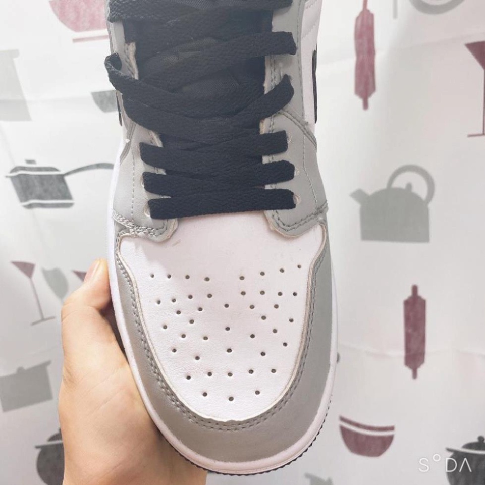 shopgiaykiencuong Giày JORDAN, giày thể thao sneaker[SALE MẠNH] JD xám chỉ đỏ cao cấp full size nam nữ