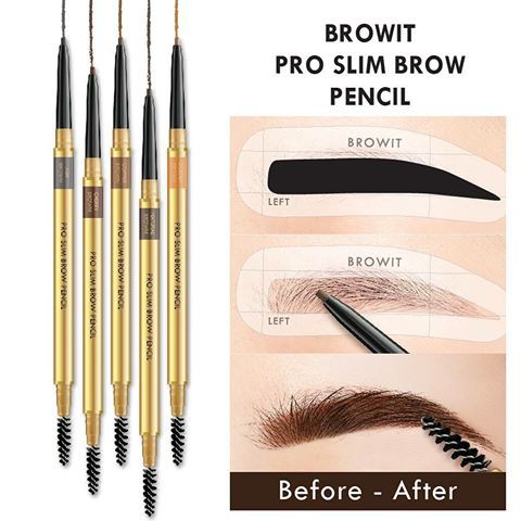 Chì Kẻ Mày Siêu Mảnh Browit By Nongchat Pro Slim Brow Pencil Thái Lan NỘI ĐỊA THÁI