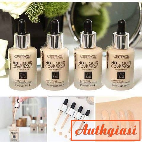 [Mã COS1111 giảm 8% đơn 250K] Kem nền kiềm dầu Catrice HD 24h Liquid Coverage Foundation che phủ tốt [Mẫu Mới 2019] | Thế Giới Skin Care