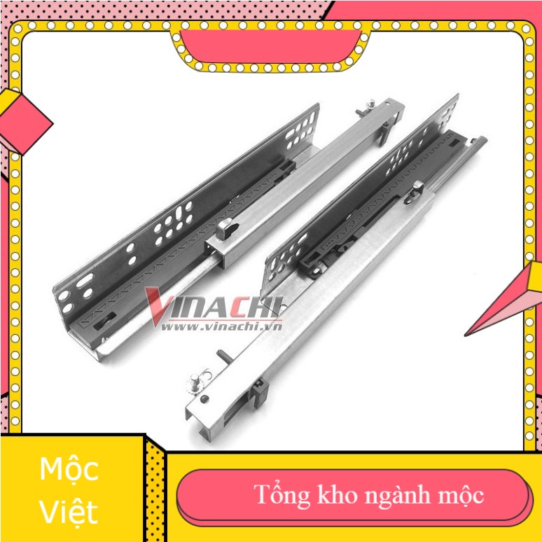 Ray Trượt Ngăn Kéo -Tủ Giảm Chấn Chịu Lực Kiểu 1 Vinachi Dùng Lắp Ngăn Kéo, Ray Trượt Cửa (1 Cặp) MỘ