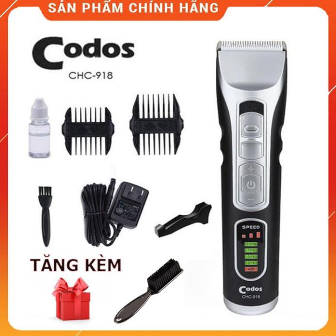 Tông Đơ Codos 918 CHC Cao Cấp Có Đèn Led Hiển Thị Phần Trăm Pin Bảo Hành 12 Tháng