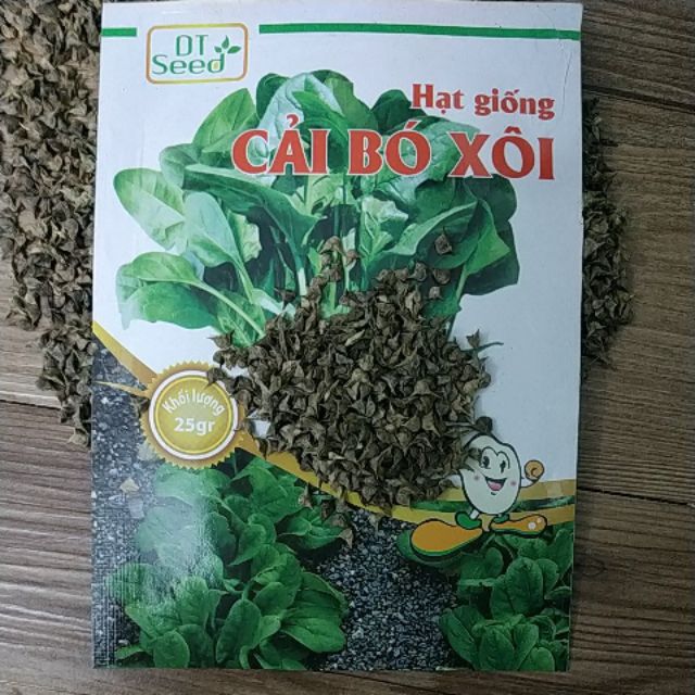 Hạt giống cải bó xôi 25gr- Rau củ quả trồng tại vườn, sân thượng, nông trang, ban công