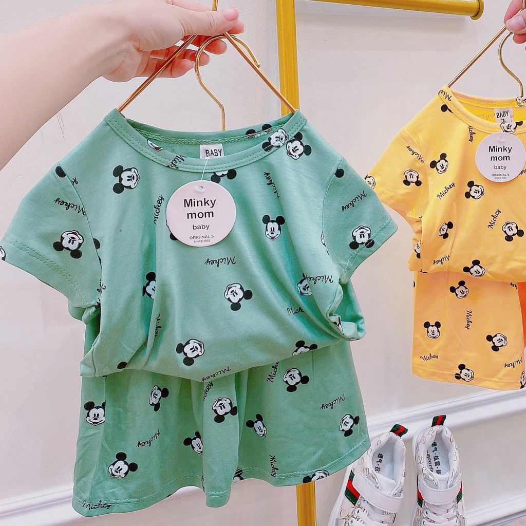 Bộ Cộc Tay Cho Bé Trai Bé Gái Xuất Xịn, Áo Thun Trẻ Em 1-5 tuổi Chất Cotton Kids One Shop 8-26kg BC2